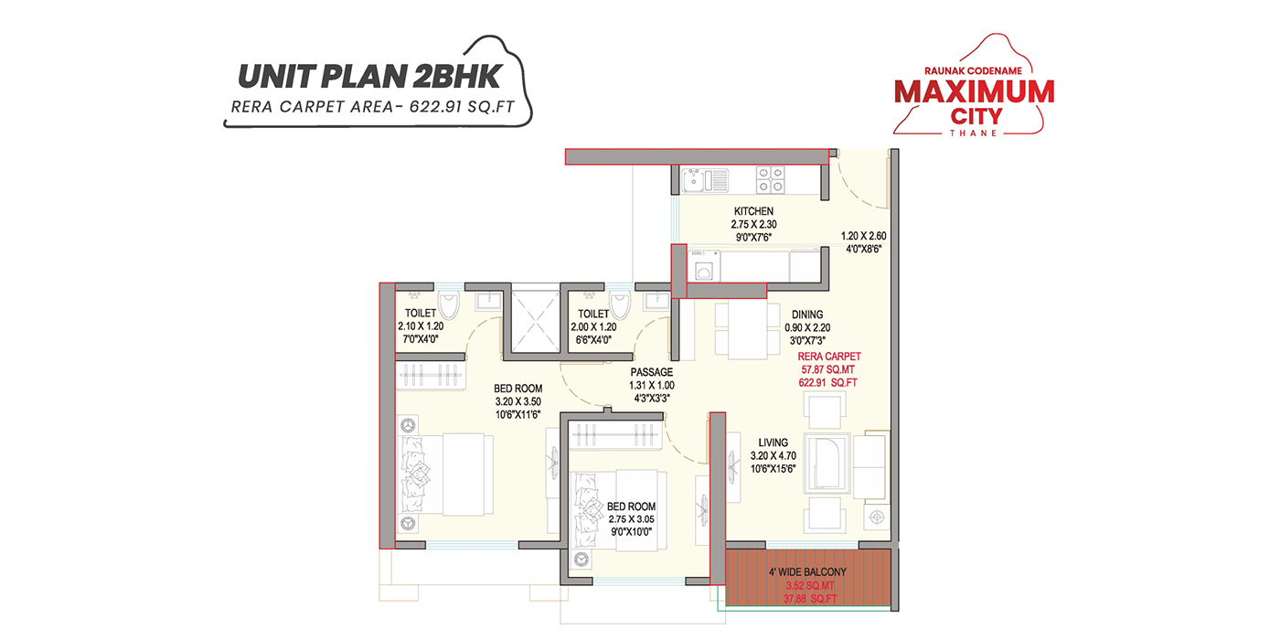 622 - 2BHK.