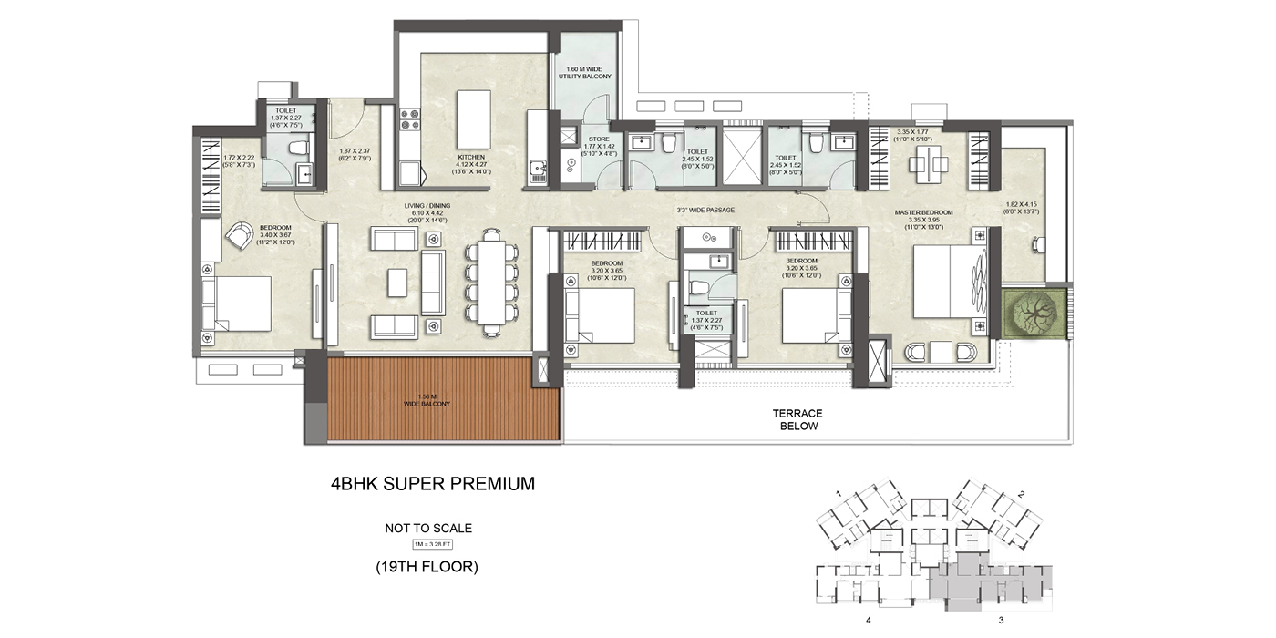 Copy of 4 bhk super premium 19th floor_G-6