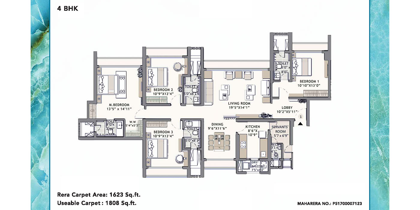 NeelKanth Lake View - 4BHK - 1808 Sq Ft