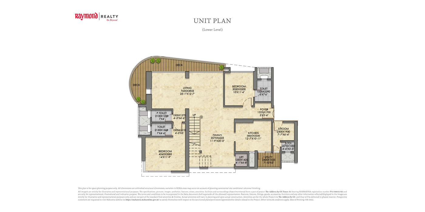 Raymond-By-GS--6BHK+-Duplex-3090-Carpet--Unit-Plan_Lower-Level